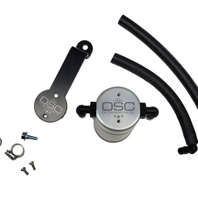 J&L 16-23 Toyota Tacoma 3.5L Driver Side Oil Separator 3.0 - Clear Anodized