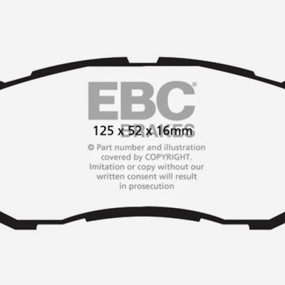 EBC 10+ Ford Fiesta 1.6 Ultimax2 Front Brake Pads