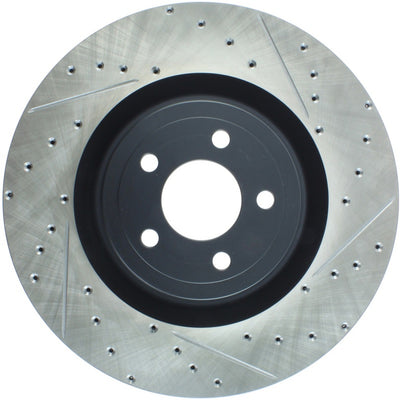 StopTech Slotted & Drilled Sport Brake Rotor - 2015 Ford Mustang GT - Front Left
