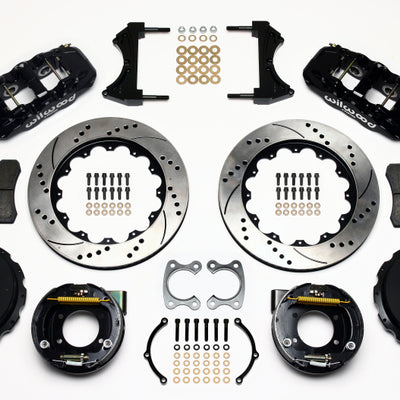 Wilwood AERO4 Rear P-Brake Kit 14.00in Drilled Small Ford 2.66in Offset