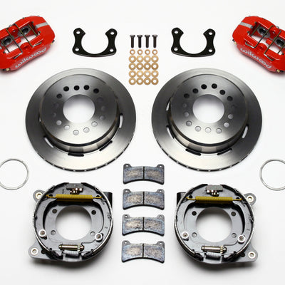 Wilwood Dynapro Low-Profile 11.00in P-Brake Kit - Red New Big Ford 2.50in Off Staggerd Mount
