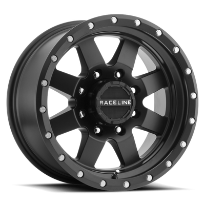 Raceline 935B Defender 20x9in / 6x135 BP / 18mm Offset / 94mm Bore - Satin Black Wheel
