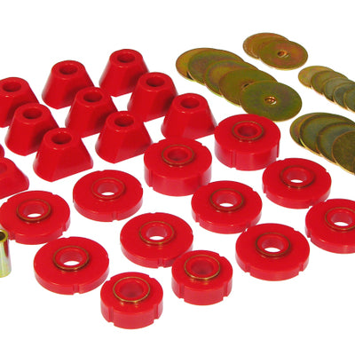 Prothane 67-72 Chevy K10 Blazer Body Mount Kit - Red
