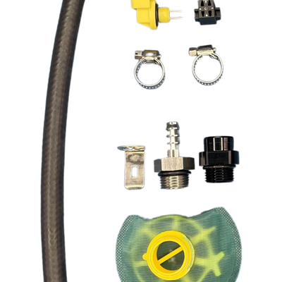 DeatschWerks DW650iL Series 650LPH In-Line External Fuel Pump Universal Install Kit