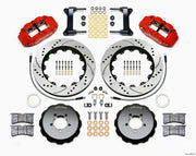 Wilwood Narrow Superlite 6R Front Hat Kit 14.00in Drilled Red 1999-2012 Subaru WRX w/Lines