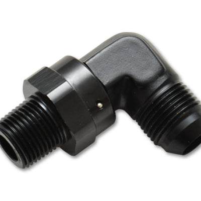 Vibrant -8AN to 3/8in NPT Male Swivel 90 Degree Adapter Fitting