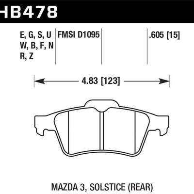 Hawk 13-14 Ford Focus ST / Mazda/ Volvo HPS Street Rear Brake Pads