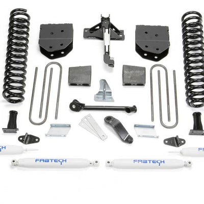 Fabtech 08-16 Ford F350/450 4WD 8 Lug 6in Basic Sys w/Perf Shks