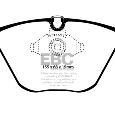EBC 08-10 BMW M3 4.0 (E90) Redstuff Front Brake Pads
