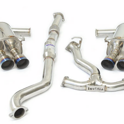 Invidia 2022+ Subaru WRX Q300 Single Layer Titanium Burnt Quad Tip Cat-back Exhaust