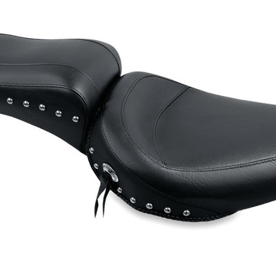 Mustang 58-84 Harley FX/FL Standard Touring 1PC Seat w/Studs - Black