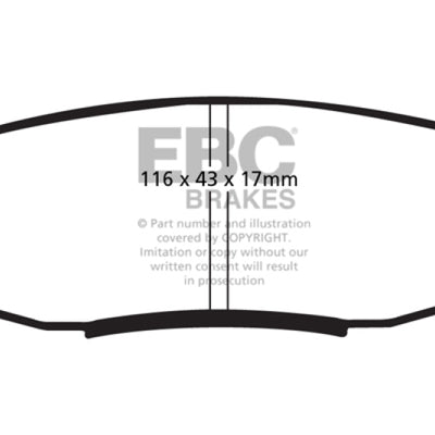 EBC 08+ Lexus LX570 5.7 Extra Duty Rear Brake Pads