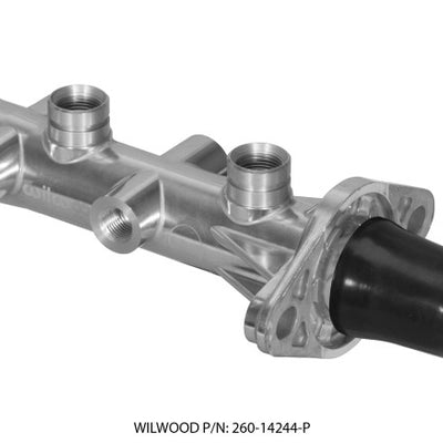 Wilwood Tandem Remote Master Cylinder - 1 1/8in Bore Ball Burnished
