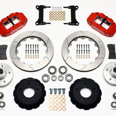 Wilwood Narrow Superlite 6R Front Hub Kit 13.06in Red Chevy C-10 60-87 CPP Drop Spindle