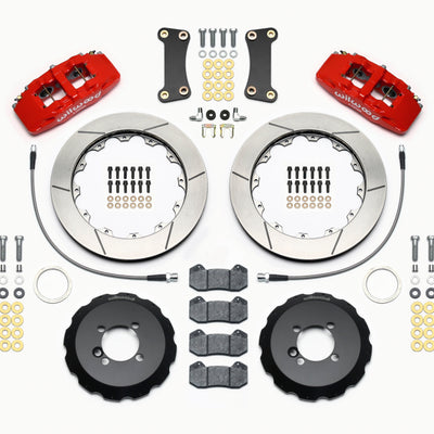 Wilwood Dynapro 6 Front Hat Kit 12.88in Red 2002-Up Mini Cooper w/ Lines