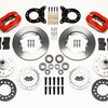 Wilwood Forged Dynalite Front Kit 11.00in Red 1970-1973 Mustang Disc & Drum Spindle