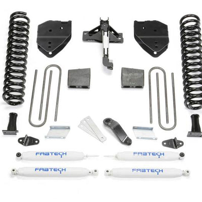Fabtech 17-21 Ford F250/F350 4WD Diesel 6in Basic Sys w/Perf Shks