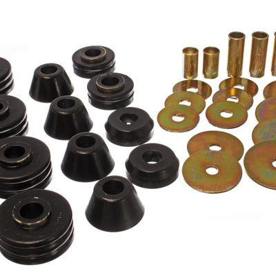 Energy Suspension 73-80 GM 1/2 Ton C-10/C1500 Pick Up 2WD Black Body (Cab) Mount Set
