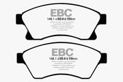 EBC 11+ Chevrolet Cruze 1.4 Turbo (10.9 inch front rotor) Yellowstuff Front Brake Pads