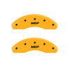 MGP 2 Caliper Covers Engraved Front MGP Yellow Finish Black Characters 2004 Toyota Tacoma