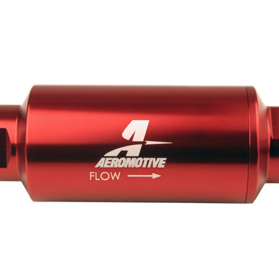 Aeromotive In-Line Filter - (AN-10) 10 Micron Microglass Element Red Anodize Finish