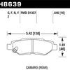 Hawk 2008-14 Cadillac CTS / 10-15 Chevy Camaro HPS 5.0 Rear Brake Pads