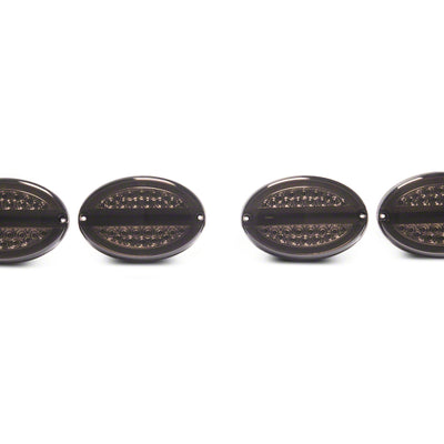 Raxiom 97-04 Chevrolet Corvette C5 Axial Series LED Tail Lights- Chrome Housing- Smoked Lens