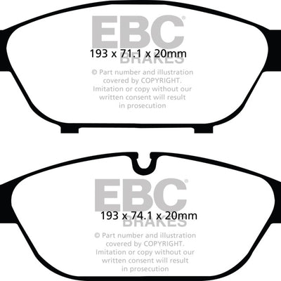 EBC 12+ Audi A6 Quattro 3.0 Supercharged Redstuff Front Brake Pads