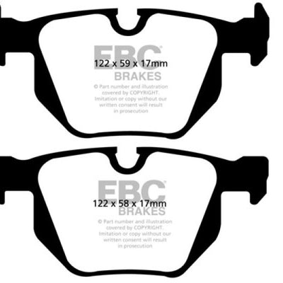 EBC 07-10 BMW X5 3.0 Ultimax2 Rear Brake Pads