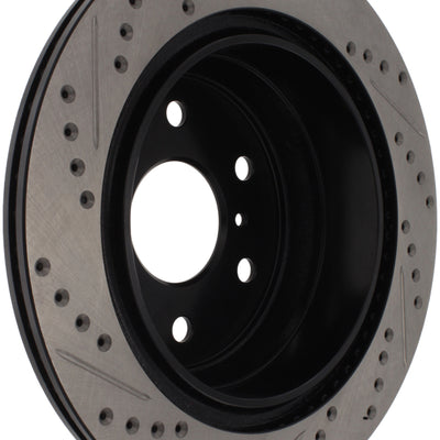 StopTech 07-10 GMC Sierra (w/ Rear Drum) / 07-09 GMC Yukon Rear Left Slotted & Drilled Rotor