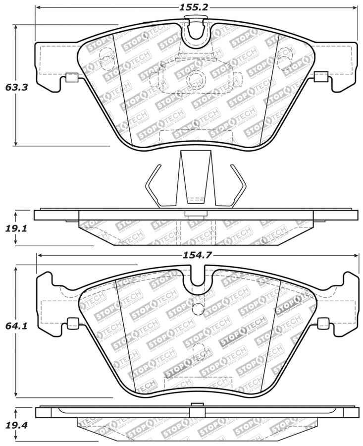 StopTech Performance 12 BMW X1 / 09-13 Z4 / 06 325 Series (Exc E90) Front Brake Pads