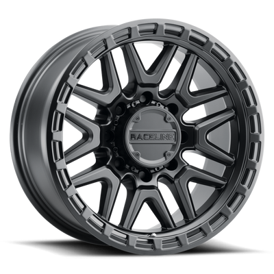 Raceline 953B Krank 18x9in / 5x150 BP / 18mm Offset / 110.3mm Bore - Satin Black Wheel