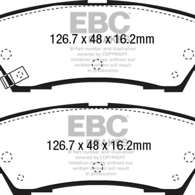 EBC 15+ Ford Mustang 2.3 Turbo Performance Pkg Yellowstuff Rear Brake Pads