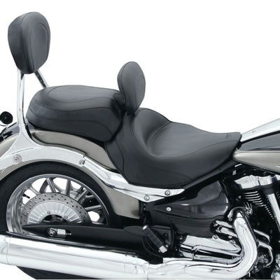 Mustang 06-15 Yamaha Roadliner, Stratoliner Wide Touring Solo Seat w/ Driver Backrest - Black