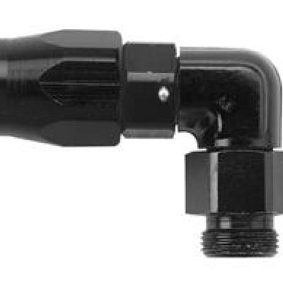 Fragola -8AN x 90 Degree Hose End x 1/4 NPT - Black