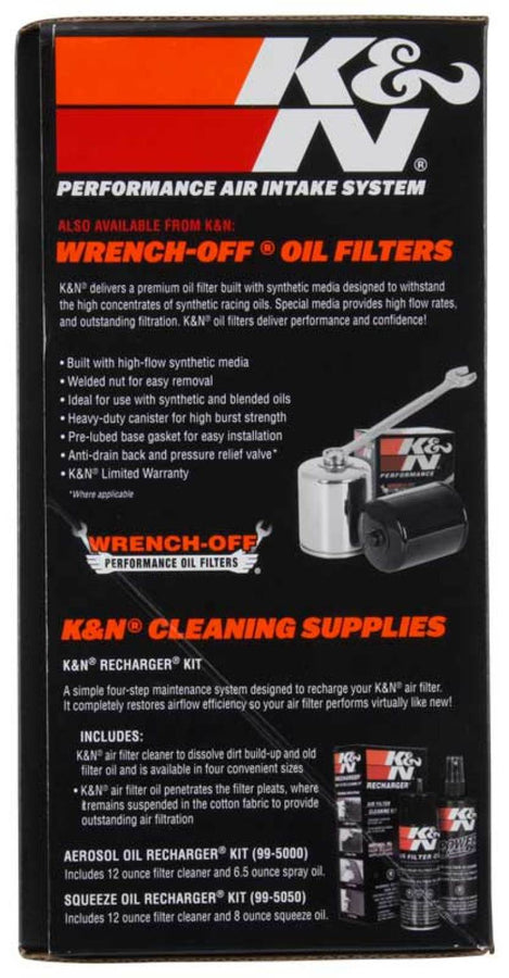 K&N 08-17 Harley-Davidson Touring Models Performance Air Intake System Silver