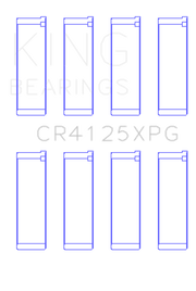 King Subaru EJ20/EJ22/EJ25 (Suites 52mm Journal Size) Tri-Metal Perf Rod Bearing Set - Size STDX
