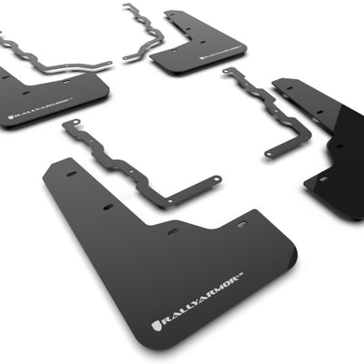 Rally Armor 20-25 Ford Puma ST Black Mud Flap w/White Logo