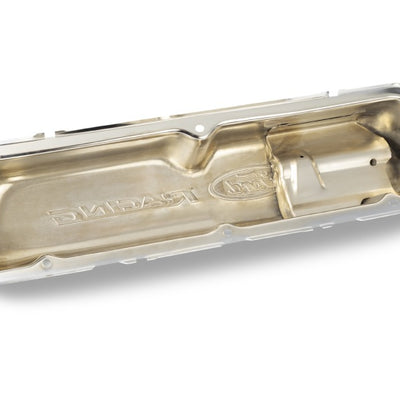 Ford Racing Embosses Logo Stamped Steel Valve Cover Chrome
