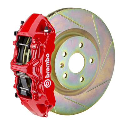 Brembo 10-15 Camaro V6 Front GT BBK 6 Piston Cast 355x32 1pc Rotor Slotted Type-1-Red