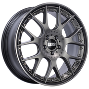 BBS CH-RII 20x8.5 5x112 ET42 Satin Platinum Center Black Lip SS Rim Prot Wheel -82mm PFS/Clip Req