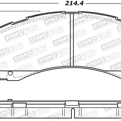 StopTech Sport Brake Pads w/Shims - Rear