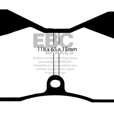 EBC 70-74 De Tomaso Pantera 5.7 Redstuff Front Brake Pads