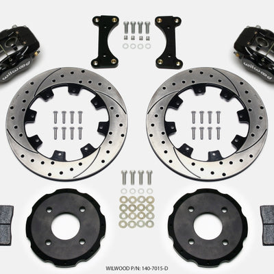 Wilwood Forged Dynalite Front Hat Kit 12.19in Drilled 2002 Mitsubishi Lancer