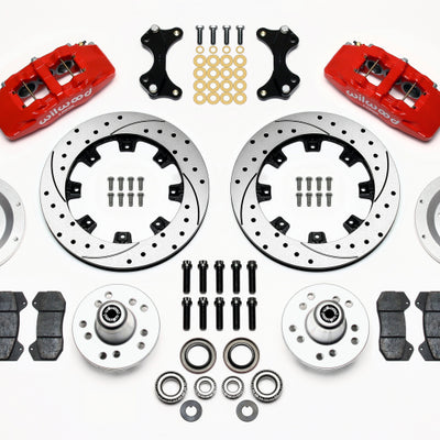 Wilwood Dynapro 6 Front Hub Kit 12.19in Drilled Red WWE ProSpindle