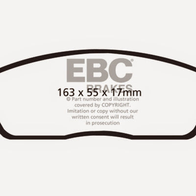 EBC 10-14 Ford Mustang 3.7 Redstuff Front Brake Pads