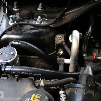 J&L 10-18 Ford Taurus Sho EcoBoost V6 Passenger Side Oil Separator 3.0 - Clear Anodized