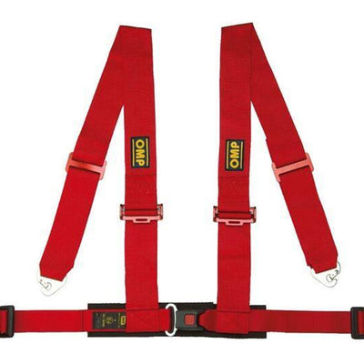 OMP 4 Point Harness - Red