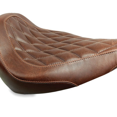 Mustang 00-15 Harley Softail Standard Rear Tire Wide Tripper Solo Seat w/Stitch - Distressed Brown