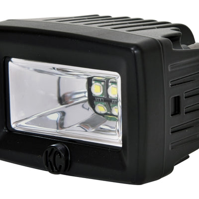 KC HiLiTES C-Series 2in. C2 LED Light 20w Area Flood Beam (Single) - Black